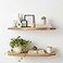 WELLAND Set of 2 24 Inch Cedar Natural Edge Floating Shelf Rustic Solid Cedar Wood Wall Mounted Shelves for Living Room Bedroom Kitchen Bathroom Home Office Entryway