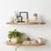WELLAND Set of 2 24 Inch Cedar Natural Edge Floating Shelf Rustic Solid Cedar Wood Wall Mounted Shelves for Living Room Bedroom Kitchen Bathroom Home Office Entryway