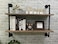 HDDFER Pipe Shelves Industrial Pipe Shelving Shelves Real Wood Industrial Floating Pipe Shelves with Wood Planks 36 inch Wall Shelves Rustic Hanging Bookshelf Farmhouse Kitchen Bar Shelving