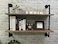 HDDFER Pipe Shelves Industrial Pipe Shelving Shelves Real Wood Industrial Floating Pipe Shelves with Wood Planks 36 inch Wall Shelves Rustic Hanging Bookshelf Farmhouse Kitchen Bar Shelving