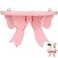 Zerodeko Pink Wall Shelves Hanging Shelf Wall Bows Rack Kids Room Storage Holder for Books Plants and Toys