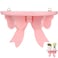 Zerodeko Pink Wall Shelves Hanging Shelf Wall Bows Rack Kids Room Storage Holder for Books Plants and Toys