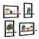 idee-home ideehome Floating Shelves for Wall Set of 4 Square Wood Floating Shelf for Plant Decorative Storage Hanging Shelf Wall Mounted Bathroom Bedroom Living Room Kitchen Decor 15 Inch Rustic Black