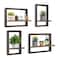 idee-home ideehome Floating Shelves for Wall Set of 4 Square Wood Floating Shelf for Plant Decorative Storage Hanging Shelf Wall Mounted Bathroom Bedroom Living Room Kitchen Decor 15 Inch Rustic Black