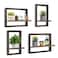 idee-home ideehome Floating Shelves for Wall Set of 4 Square Wood Floating Shelf for Plant Decorative Storage Hanging Shelf Wall Mounted Bathroom Bedroom Living Room Kitchen Decor 15 Inch Rustic Black