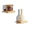 Freezing point Small Floating Shelf for Wall Set of 2 Natural Wood 4Inch Mini Wall Shelves Decor Plant Display Collectibles Mounted Kitchen Bathroom Bedroom Corner Decorative Storage Tiny Stand