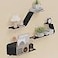 Sttoraboks Floating Shelves Set of 3 Wall Mounted Metal Shelves with Unique Design for Wall Storage Book Shelf Display Shelves for Bathroom Bedroom Kitchen Living Room Black