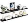 Ballucci Floating Shelves for Wall 60 Wood Wall Shelf Set of 2 with Invisible Brackets for Bathroom Living Room Bedroom Kitchen Nursery 8 Deep Black