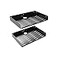 JINGCHENGMEI 2 Pcs of Metal Floating Shelf Modern Wall Mounted Storage Rack 128 Deep Display Shelf in Living Room BedroomBathroom KitchenGarage or Office 12 inches 2 Pcs