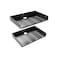 JINGCHENGMEI 2 Pcs of Metal Floating Shelf Modern Wall Mounted Storage Rack 128 Deep Display Shelf in Living Room BedroomBathroom KitchenGarage or Office 12 inches 2 Pcs