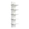 YEXEXINM 5 Tier Wall Shelf Unit Narrow Smooth Laminate Finish Vertical Column Wall Decor Mount Floating Storage Home Decor Organizer Tall Tower Utility Shelf for Bedrooms Living RoomsWhite
