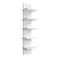 YEXEXINM 5 Tier Wall Shelf Unit Narrow Smooth Laminate Finish Vertical Column Wall Decor Mount Floating Storage Home Decor Organizer Tall Tower Utility Shelf for Bedrooms Living RoomsWhite