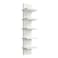 YEXEXINM 5 Tier Wall Shelf Unit Narrow Smooth Laminate Finish Vertical Column Wall Decor Mount Floating Storage Home Decor Organizer Tall Tower Utility Shelf for Bedrooms Living RoomsWhite