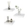 PopiShelves Small Floating Shelves for Wall 6 Inch Mini Square White Shelves for Bedroom Living Room Bathroom Kitchen Office Decor Set of 3
