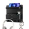 JUMEIHUI Bedside Wall Shelf with Glasses Hooks Adhesive Bedside Organizer Wall Mount for Dorm and Room Accessories PhoneRemoteEarphone Kindle Black