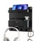 JUMEIHUI Bedside Wall Shelf with Glasses Hooks Adhesive Bedside Organizer Wall Mount for Dorm and Room Accessories PhoneRemoteEarphone Kindle Black