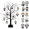 BIGSPINACH Horror Movies Tree Ornaments Pack of 10 Wooden Hanging Mini Halloween Tree Decorations Christmas Ornaments Halloween Room Dcor