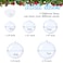 OJYUDD 50 Set 100PCS Clear Plastic Fillable OrnamentsTransparent DIY Christmas Fillable BallPlastic DIY Fillable Decoration Balls 5 Different Sizes for Christmas TreeWeddingPartyHome Decor
