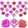 Elcoho 24 Pieces Valentines Day Heart Baubles Ornaments Heart Shaped Decoration Baubles for Valentines Day Decoration 2 Styles Glossy Glitter