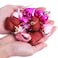 Elcoho 24 Pieces Valentines Day Heart Baubles Ornaments Heart Shaped Decoration Baubles for Valentines Day Decoration 2 Styles Glossy Glitter