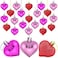 Elcoho 24 Pieces Valentines Day Heart Baubles Ornaments Heart Shaped Decoration Baubles for Valentines Day Decoration 2 Styles Glossy Glitter