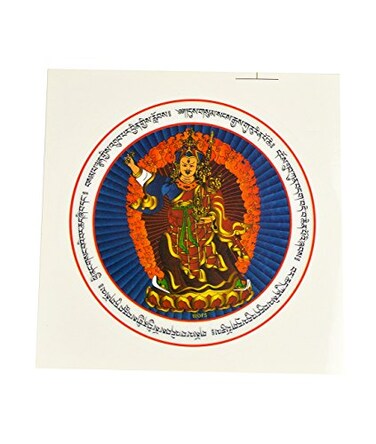 fengshuisale New Feng Shui 2PCS Guru Rinpoche Sticker W Red String Breacelet W2094