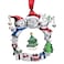 GUOER Christmas Tree Ornament Picture Frame Holiday Keepsake Gift Home Decor Christmas Decorations Xmas Gifts Pendant with 25 Photo Frame Insert Silver Santa Claus