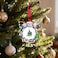 GUOER Christmas Tree Ornament Picture Frame Holiday Keepsake Gift Home Decor Christmas Decorations Xmas Gifts Pendant with 25 Photo Frame Insert Silver Santa Claus
