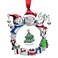 GUOER Christmas Tree Ornament Picture Frame Holiday Keepsake Gift Home Decor Christmas Decorations Xmas Gifts Pendant with 25 Photo Frame Insert Silver Santa Claus