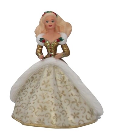 Hallmark Barbie in Gold Christmas Gown Holiday Collectors Series Keepsake Ornament