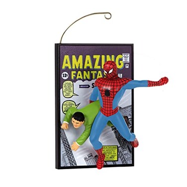 Hallmark Keepsake Plastic Christmas Ornament 2022 Marvel SpiderMan Amazing Fantasy 60th Anniversary