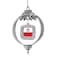 Inspired Silver Polish Flag Silver Christmas Ornament Square Charm Christmas Tree Ornament with Cubic Zirconia Holiday Hanging Decoration