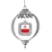 Inspired Silver Polish Flag Silver Christmas Ornament Square Charm Christmas Tree Ornament with Cubic Zirconia Holiday Hanging Decoration