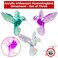 NorthPoleXpress Iridescent Acrylic Hummingbird Christmas Ornaments Set of 3 Purple Clear Green Bird Christmas Decorations Christmas Tree Ornaments Christmas Tree Decorations