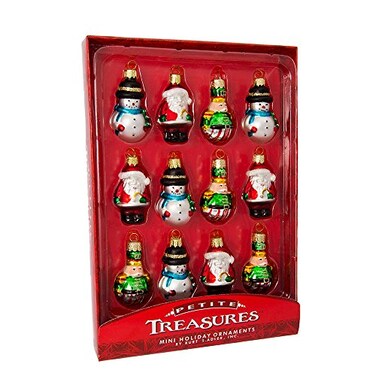Kurt S. Kurt Adler 12 Piece Petite Treasures Glass Ornament Set