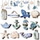 Maitys 36 Pcs Beach Wooden Ornaments Ocean Summer Tree Decorations Coastal Nautical Seaside Wood Cutouts Navigation Hanging Ornaments Xmas Decorations for Home Tree Wall Wreath CraftsBeach Sea