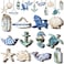 Maitys 36 Pcs Beach Wooden Ornaments Ocean Summer Tree Decorations Coastal Nautical Seaside Wood Cutouts Navigation Hanging Ornaments Xmas Decorations for Home Tree Wall Wreath CraftsBeach Sea