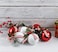 Ornativity Red and White Ornaments Shiny Red and White Ball Xmas Ornament with Realistic Holly Leaf and Red Cranberry Berries with Rustic Candy String Christmas Tree Decoration Set 24 Pack of 10