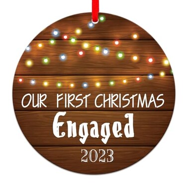 SICOHOME Our First Christmas Engaged Ornament 20233 Couple First Married Wedding Ornament Mr Mrs Newlywed Christmas Ornaments