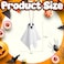 Watayo 16 Pcs Halloween Hanging Ghosts Decoration 35 x 3 Outdoor Small Ghosts Tree Ornaments Farmhouse Rustic White Cloth Ghost Hanging Decor for Yard Lawn Haunted House Party Decor