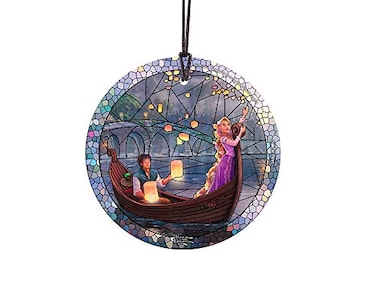 Trend Setters Disney Tangled Rapunzel Stained Glass Effect 35 Starfire Prints Hanging Glass Print Accessory Light Catching Hanging Accessory Ideal for Gifting and Collecting SPCIR731