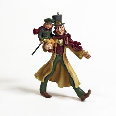 Kurt S. Kurt Adler Bob Cratchit and Tiny Tim Resin Ornament