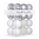 GameXcel White Silver 25 Christmas Balls Christmas Tree Decoration Ornaments Shatterproof Hanging Balls for Birthday Halloween Holiday Wedding Decorations Set of 24pcs