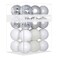 GameXcel White Silver 25 Christmas Balls Christmas Tree Decoration Ornaments Shatterproof Hanging Balls for Birthday Halloween Holiday Wedding Decorations Set of 24pcs