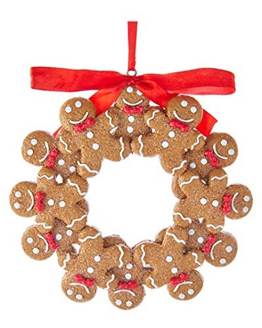 Kurt Adler Kurt S Adler Gingerbread Boy Wreath Christmas Tree Ornament T2592