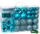BRUBAKER 101 Pack Assorted Christmas Ball Ornaments Shatterproof with Green Pickle and Tree Topper Designed in Germany
