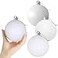 GameXcel White 40 Large Christmas Balls Christmas Tree Decoration Ornaments Shatterproof Hanging Balls for Birthday Halloween Holiday Wedding Decorations Set of 4pcs
