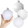 GameXcel White 40 Large Christmas Balls Christmas Tree Decoration Ornaments Shatterproof Hanging Balls for Birthday Halloween Holiday Wedding Decorations Set of 4pcs
