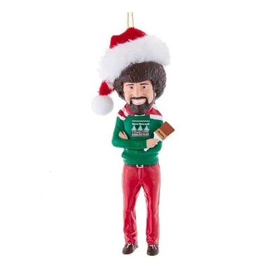 Kurt Adler Bob Ross wHat Blown Molded Ornament