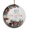 CEDAR CRATE 40th Anniversary 40 Years as Mr and Mrs Wreath Ceramic Christmas Tree Ornament Collectible Holiday Keepsake 2875 Round Ornament in Decorative Gift Box with Bow Perfect for Parents Couple